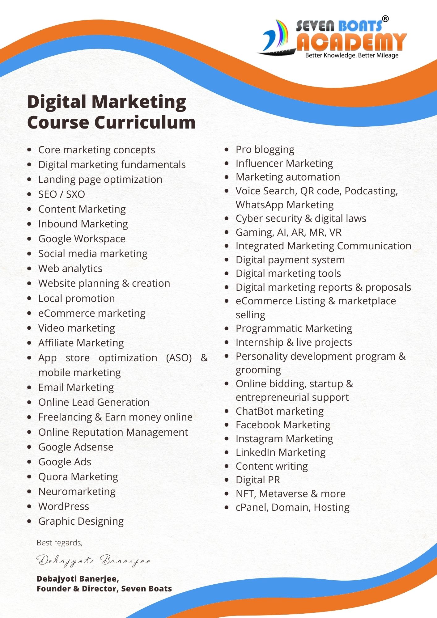 Digital store marketing course