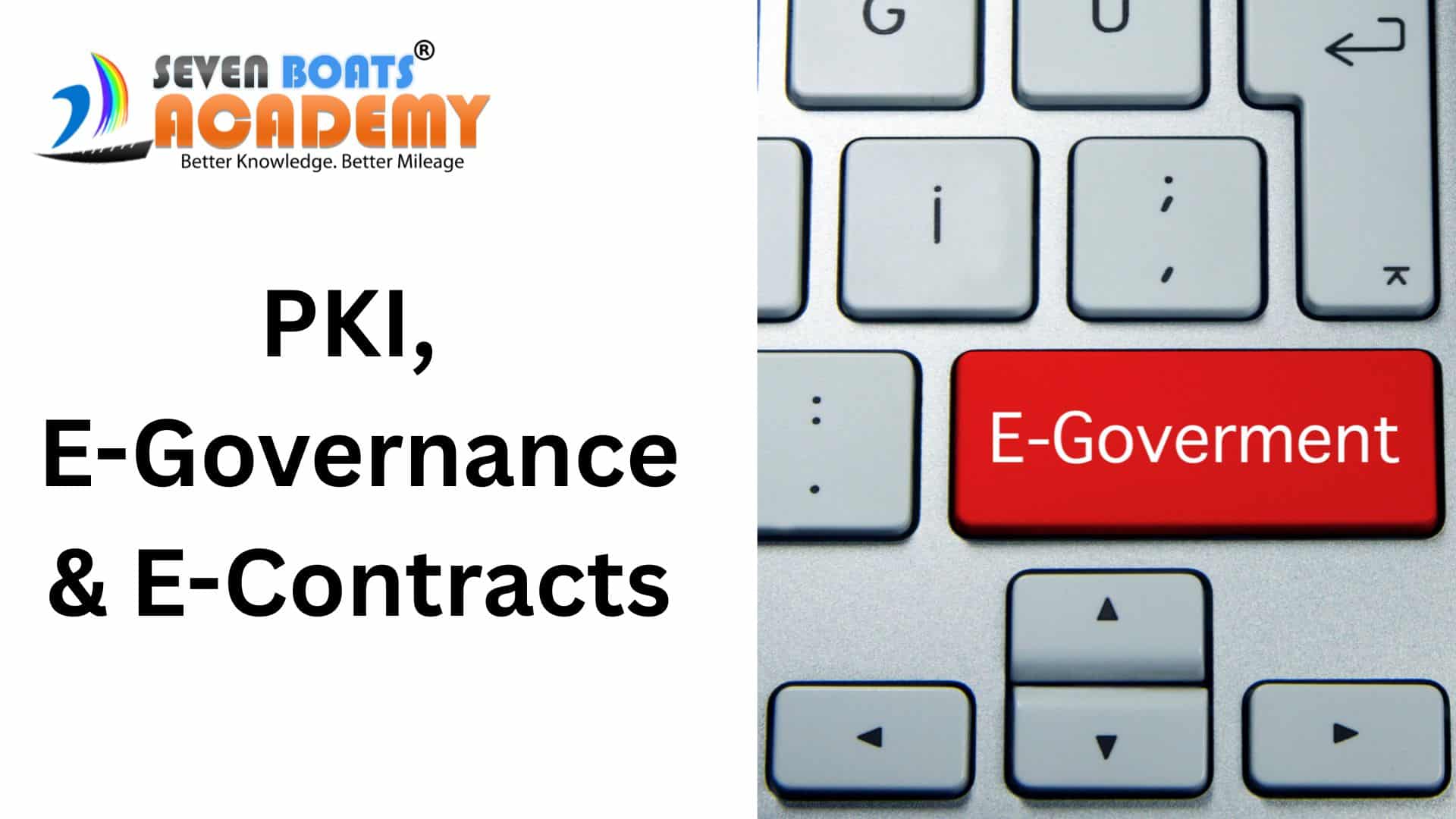 PKI, E-Governance & E-Contracts MBA Lecture Notes