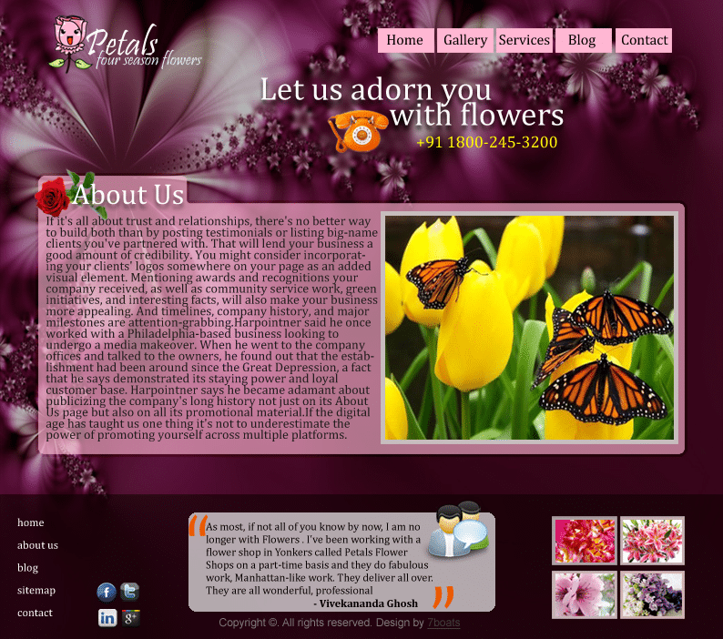 Cheap Web Design & Development for Beginners 13 - flower shop
