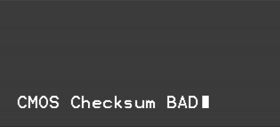 cmos checksum bad - date time not set error