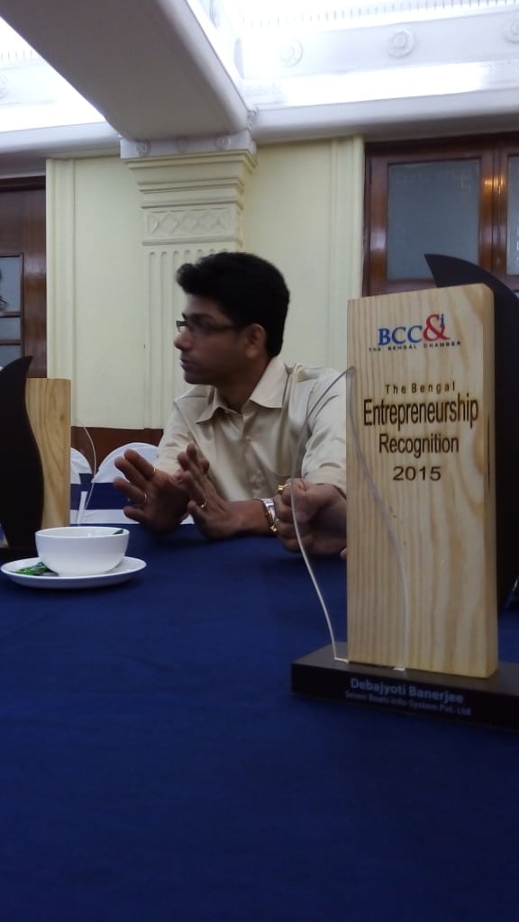 Seven Boats received Bengal Entrepreneurship Recognition 2015 - BCC&I